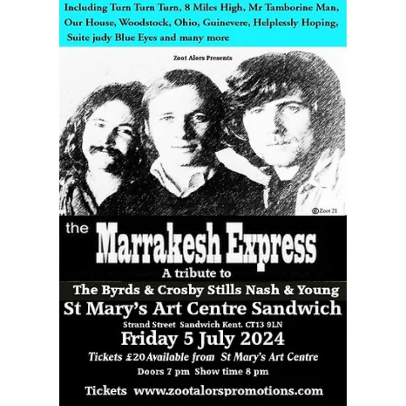 Image representing Marrakesh Express live at St Mary's Art Centre from Sandwich Is Open