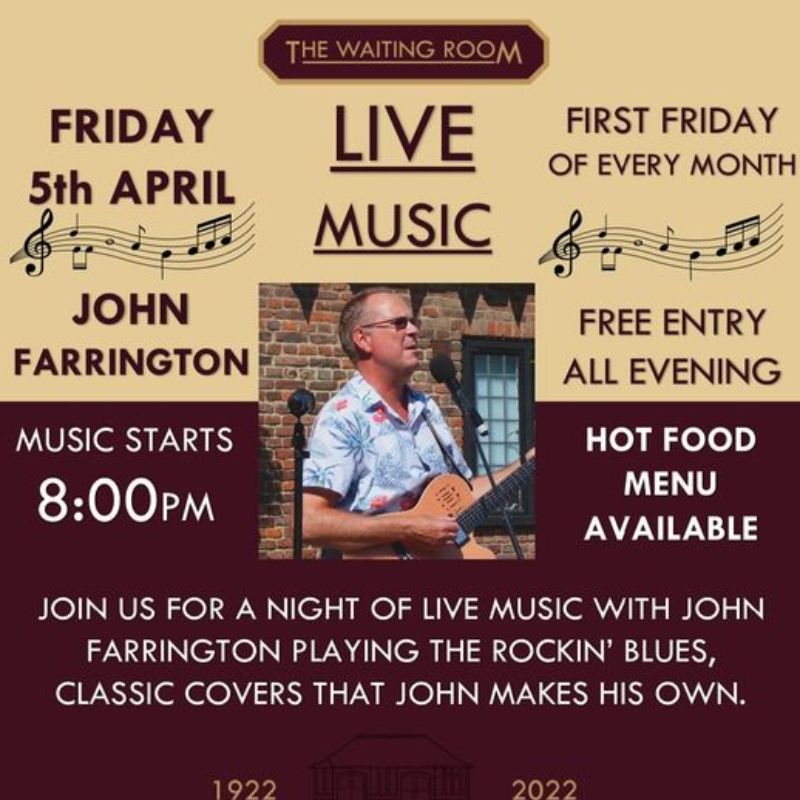 Image representing John Farrington live at The Waiting Room from Sandwich Is Open